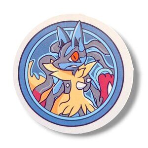 Anime Pokemon Vinyl Mini Sticker (ZZ13): Lucario, 1.5 in.